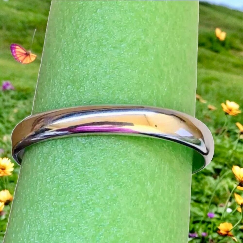 Sterling Silver Cuff Braclet Solid Stamped 925 - image 2